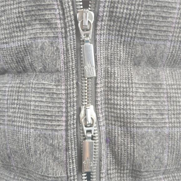 Vintage Y2K Moncler Brown Label Wool Down Glen Plaid Puffer Coat 2 = M - Picture 7 of 16